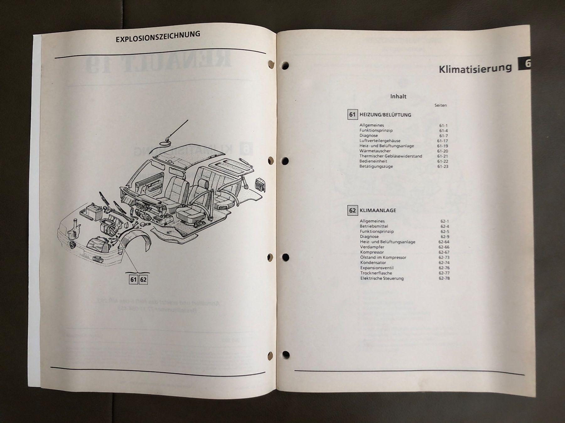 Libri: Buch Renault 19 MR 293 Klimatisierung – Usato da Nunningen venduto da anclaudia 2