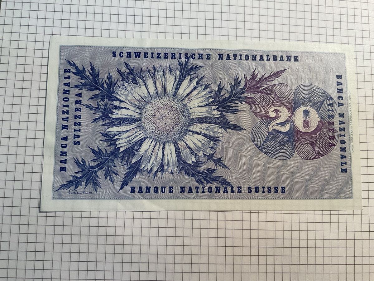 Banknoten: Schweiz 20 Franken Note – Gebraucht aus Ursenbach von tho_8s6p 1