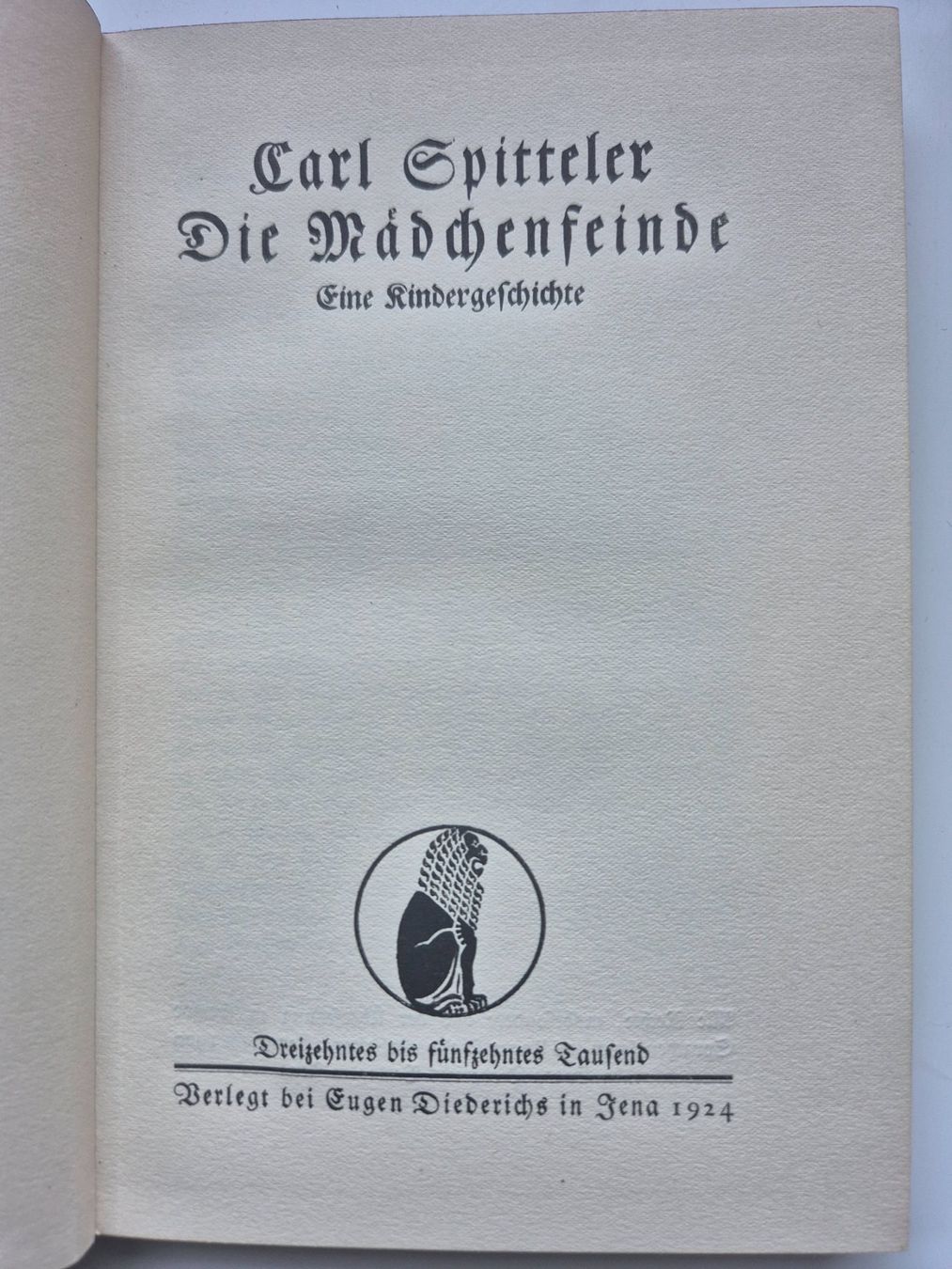 Libri: Spitteler   -   Die Mädchenfeinde      1924 – Usato da Niederweningen venduto da Obson 1