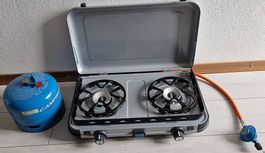 Neues unbenutztes 2-fach Camping-Kochfeld samt Gasflasche 