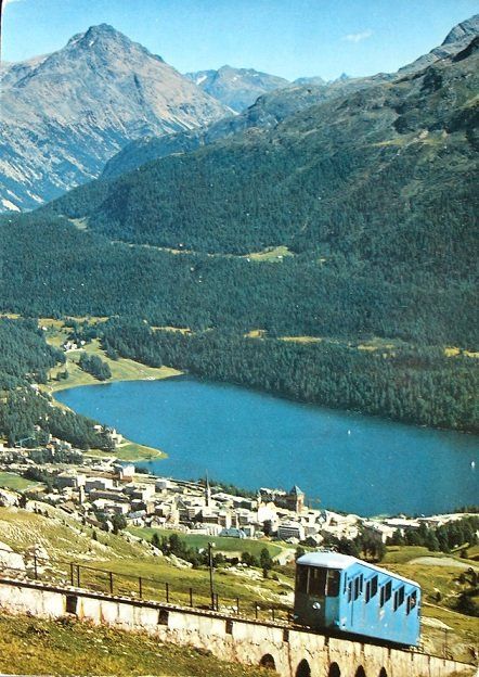 Cartoline postali: ST. MORITZ Corviglia-Bahn – Usato da Jona venduto da philajona