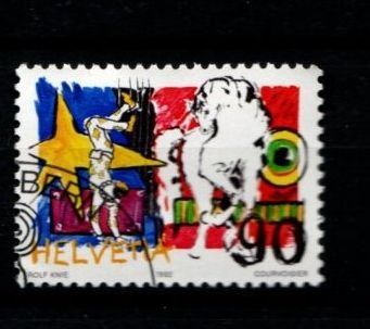 Tutti i francobolli: 1992 - Zirkuswelt / Lipizzaner, Harlekin – Usato da Schaffhausen venduto da poststamp