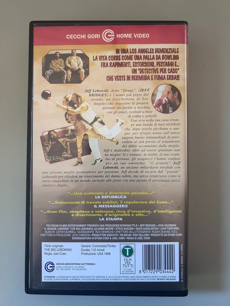Tutti i VHS: VHS de Il Grande Lebowski – Usato da Giubiasco venduto da LorisVale 1