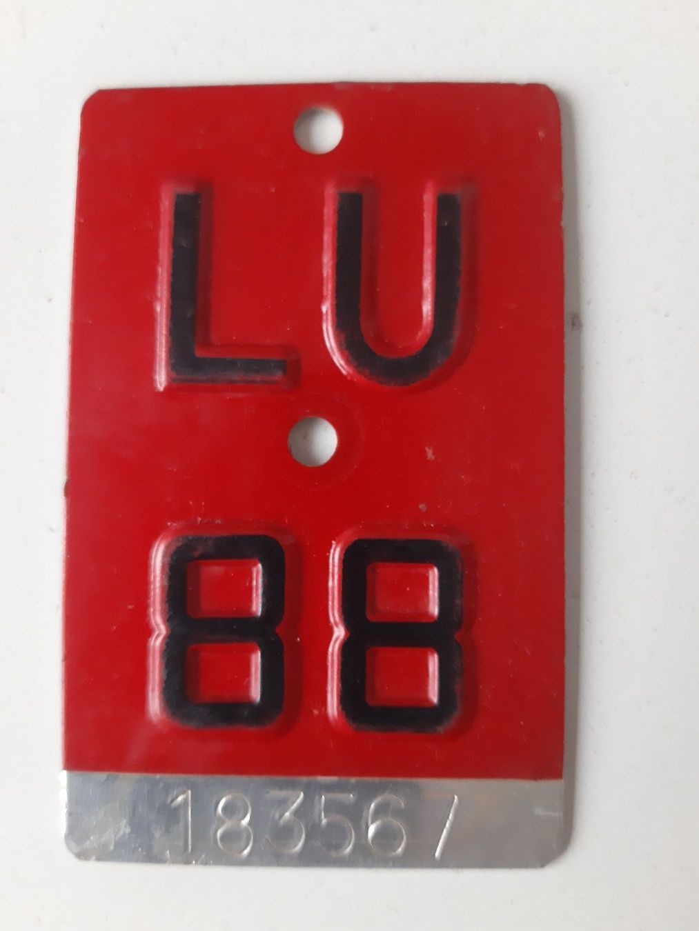 Sachs Insegne: Velonummer LU 88 plaque Velo – Usato da Schenkon venduto da Uhu007