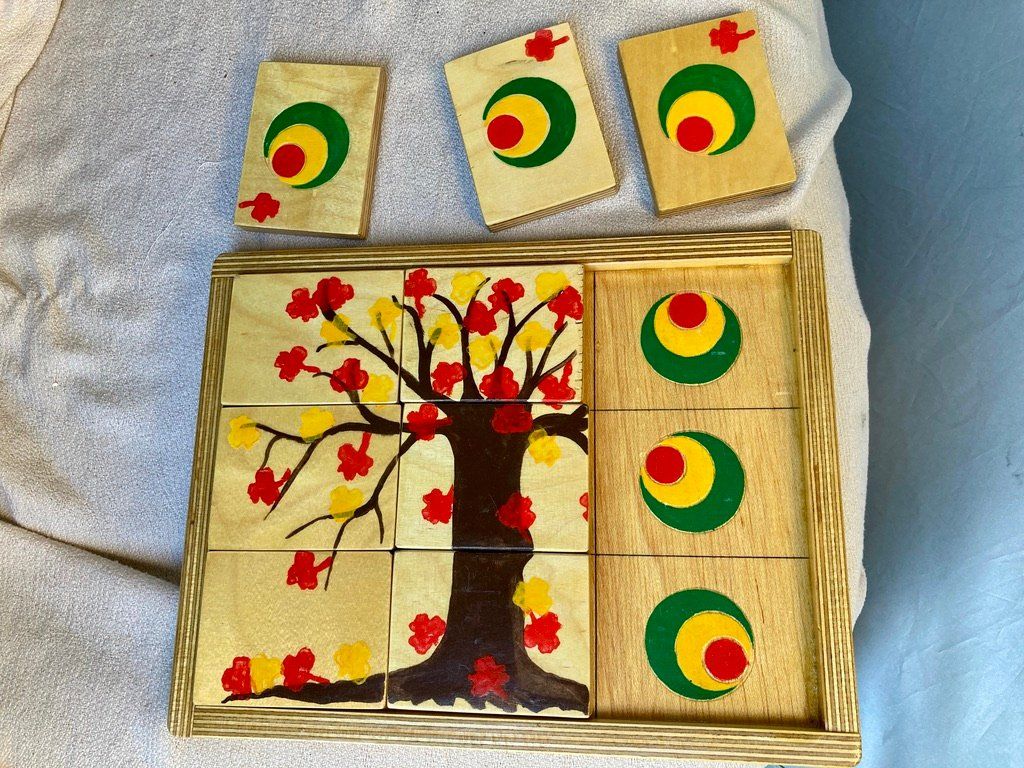Giochi: Puzzle en bois réversible,auto-correctif, 9 blocs – Usato da Prilly venduto da widmeli 4