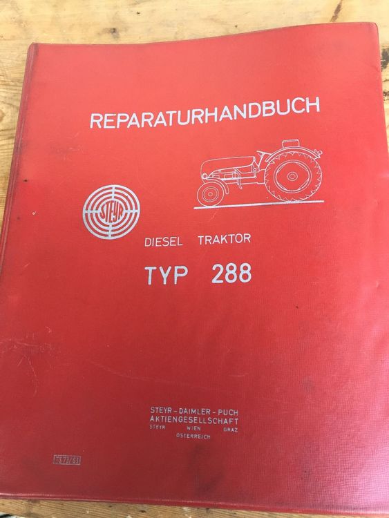 Reparaturhanbuch Traktor Steyr 288 1