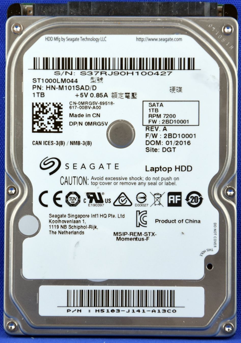 Seagate Dischi rigidi: SEAGATE ST1000LM044  1TB  2.5" / 9mm – Usato da Künten venduto da Arktisde