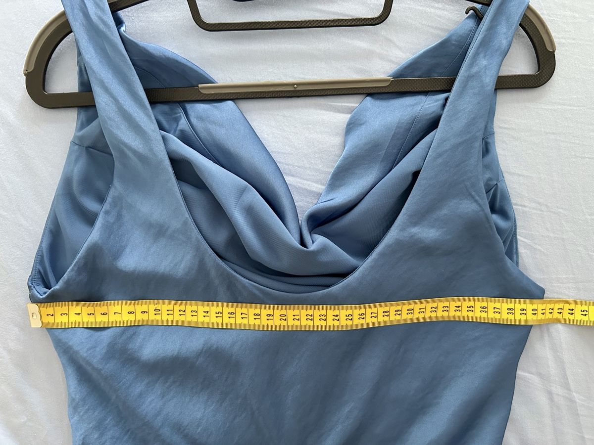 Abercrombie Vestiti: Edles Abendkleid, Satin, blau, Gr. S – Nuovo (secondo la descrizione) da Spiez venduto da gerybe 4