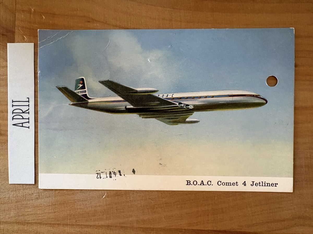 Cartoline postali: AK von Flugzeug B. O. A. C. Comet 4 Jetliner – Usato da Rümlang venduto da Kartenpost1
