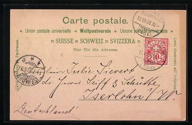 Cartoline postali: Litho Zürich, Ortsansicht, Paradeplatz  – Usato da Berlin venduto da bartko-reher 1