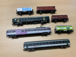 Modelleisenbahn Konvolut SBB Wagen diverse Modelle gebraucht