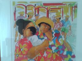 Bild Markt Seychelles gerahmt von Barbara Jenson