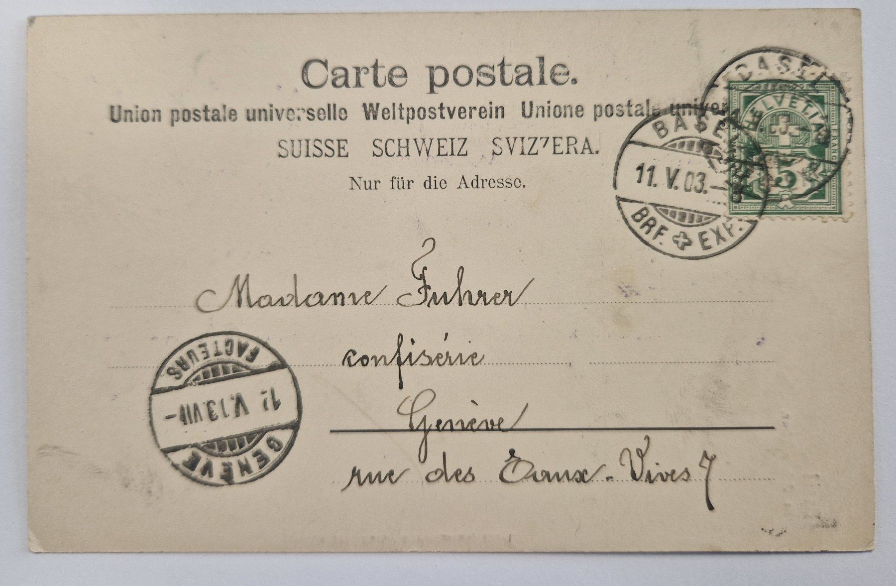 Cartoline postali: Basel St. Alban-Tor 1903 RRR – Usato da Melchnau venduto da Arthurius 1