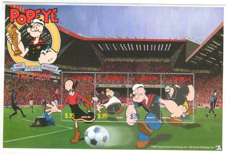 Tutti i francobolli: Block "Popeye". Liberia – Nuovo e nell'imballaggio originale da Basel venduto da Butsch5