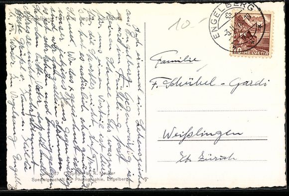 Cartoline postali: AK Engelberg, Ortsansicht im Winter – Usato da Berlin venduto da bartko-reher 1