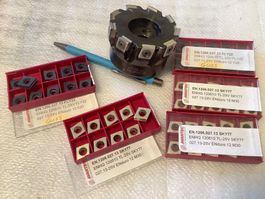 Messerkopf Eckfräser Ø80mm & 49 Neue Wendeplatten, AVANTEC