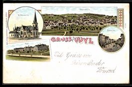 Litho Wyl, Asyl, Bahnhofstrasse, St. Pet