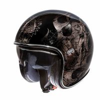 Premier Vintage BD black chromed Motorrad Helm Gr. XS Aktion