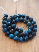 1 Strang Natürliche Pfau Blau Tiger Auge Stein Perlen 10 mm