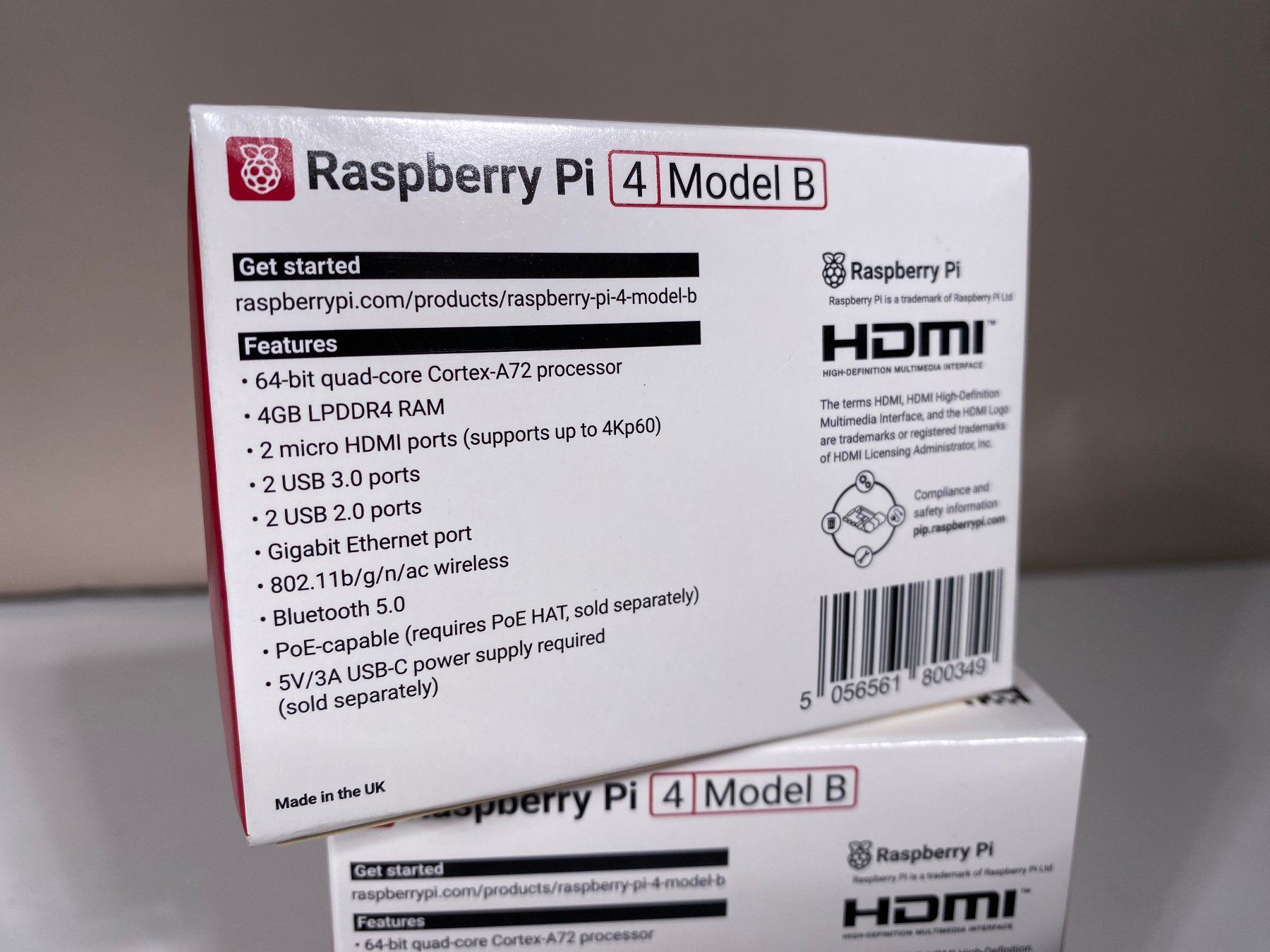 Raspberry Pi PCs: 🔴 Raspberry Pi 4 / 4 GB 2x Stück Memory Mini-Computer /925Z – Neu und originalverpackt aus Zürich von LUIS-B 4