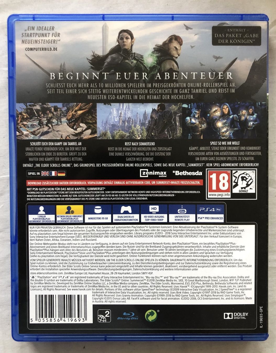 Giochi: PS 4 - THE ELDER SCROLLS: Online SUMMERSET – Usato da Schaffhausen venduto da durruti 2