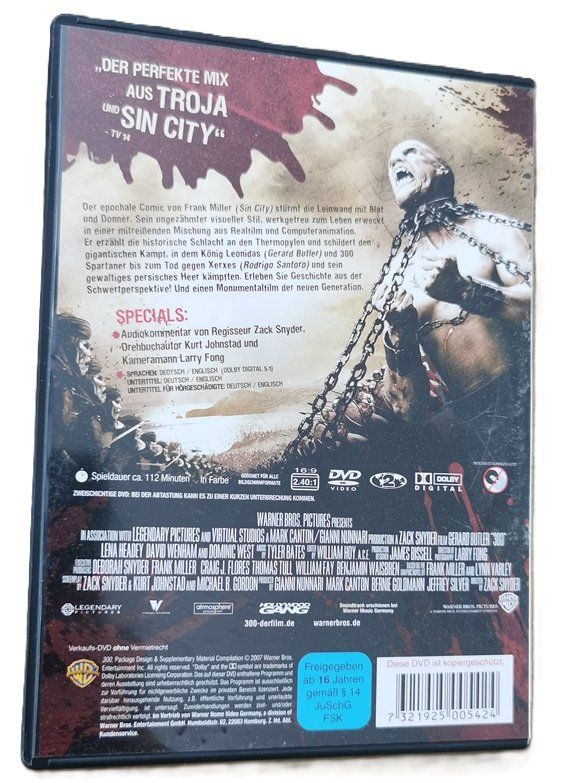 Tutti i DVDs: 300  (DVD, Zack Snyder) – Usato da Wilen b. Wollerau venduto da morethanmusic 1