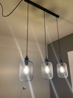 Schwarze Hängelampe, 3-flammig, Industrial Design