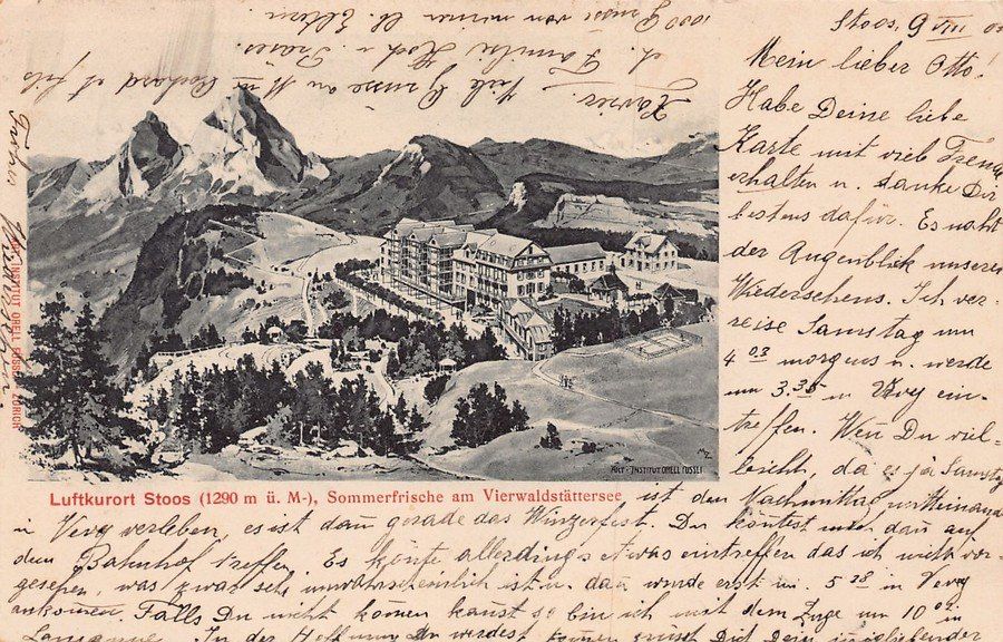 Cartoline postali: Luftkurort Stoos, gelaufen 1905 – Usato da Frauenfeld venduto da POML