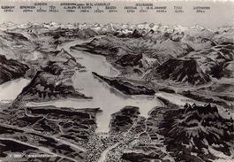 VOGELSCHAU: Vierwaldstättersee, datiert 1950