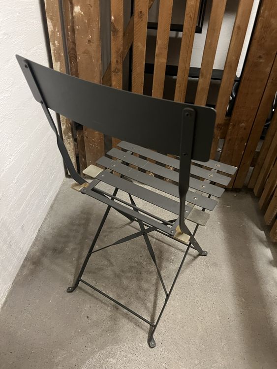 Bistrostühle 2er Set - Metall - dunkelgrau/anthrazit 2