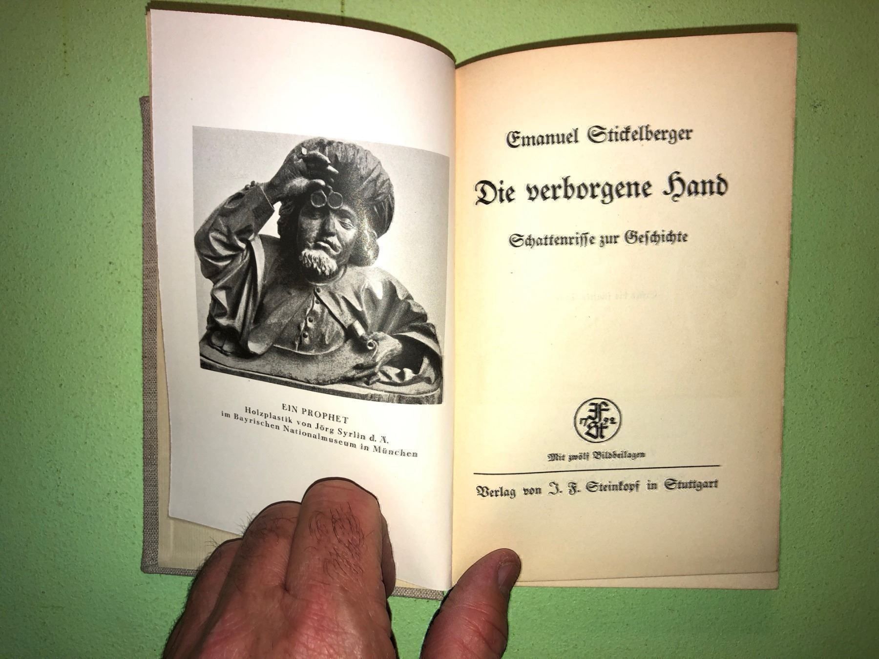 Libri: Emmanuel Stickelberger: Die verborgene Hand. – Usato da Zürich venduto da allp 1