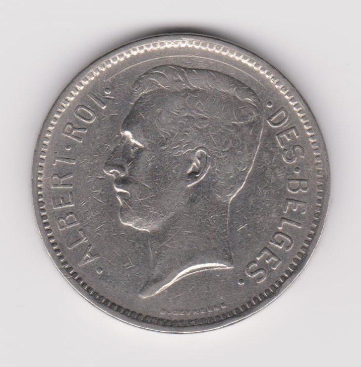 Tutti le monete: Belgien 5 Francs 1932 Albert I – Usato da WilSG venduto da Wil10