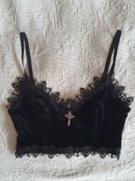 Schwarzes Gothic Samtop Gr S *neuwertig*