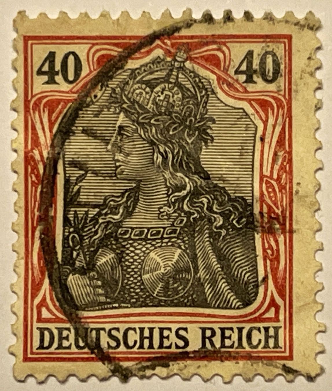 Tutti i francobolli: Germania , Deutsches Reich, 40 Pf. – Usato da Oftringen venduto da Vucki 1
