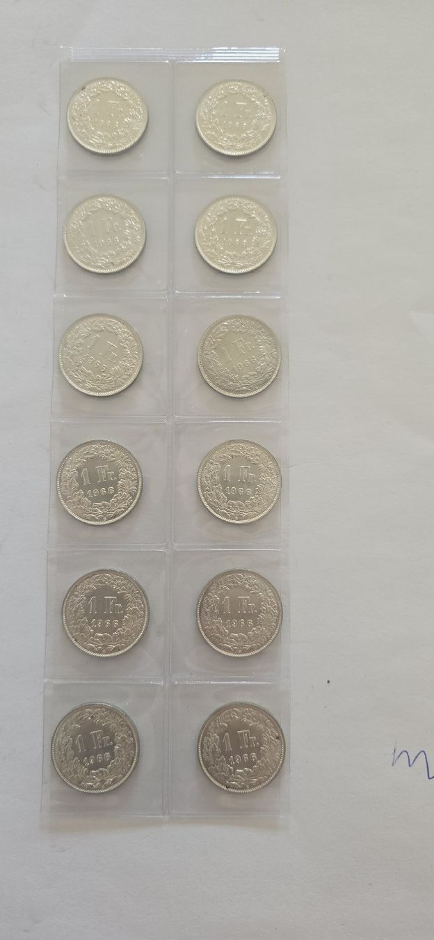 Alle Münzen: 10x 1.- 1966 ab 1.- – Neu (gemäss Beschreibung) aus Fribourg von yan_z5fr