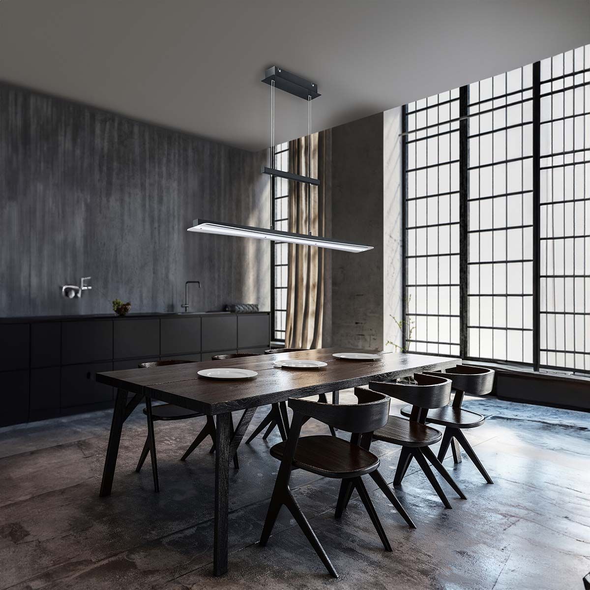 Lampadari & plafoniere: LED Pendelleuchte, Schwarz, Dimmbar, CCT – Nuovo (secondo la descrizione) da Kreuzlingen venduto da Smart-Light 2