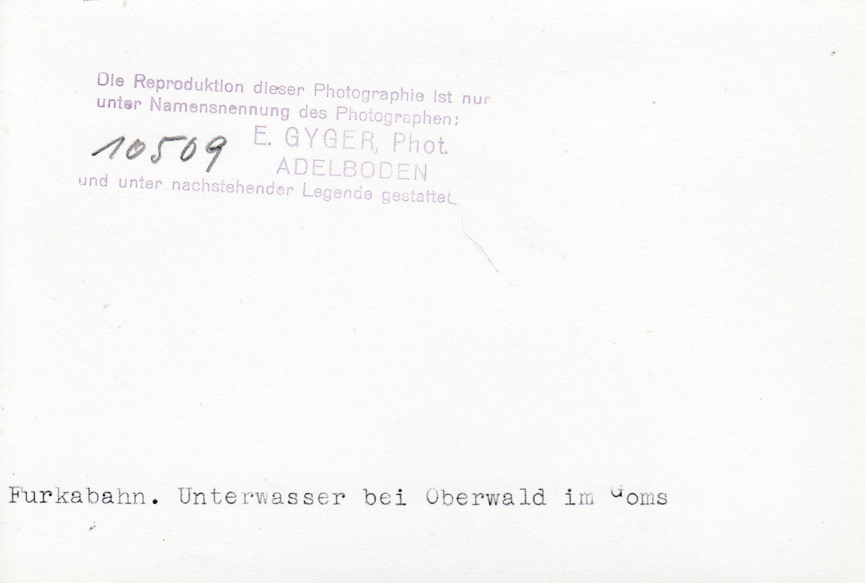 Cartoline postali: Unterwasser   VS   bei Oberwald – Usato da Brig venduto da Valcards54 1