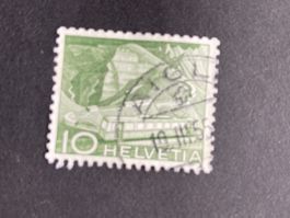 Schweiz 1949 10Rp. Rollenmarke Bahn mit Nr. L3140 gestempelt