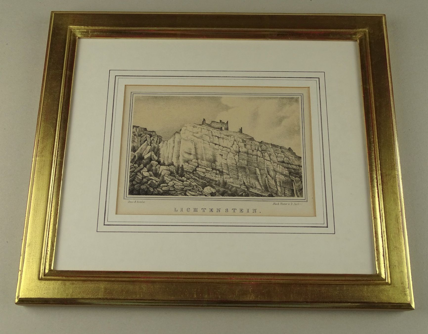 Incisioni: LICHTENSTEIN CHUR, GRAUBÜNDEN, LITHOGRAPHIE – Usato da Grüningen venduto da Kartensammler