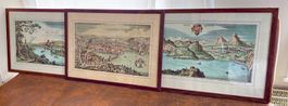 Nachdruck eines Kupferstiches. Thun, Luzern und Schwyz