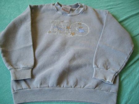 Pullover Grösse 128, blau mit Aufdruck H