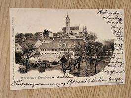 Alte PK / Gruss aus Kirchberg - Gelaufen Feldpost 1901