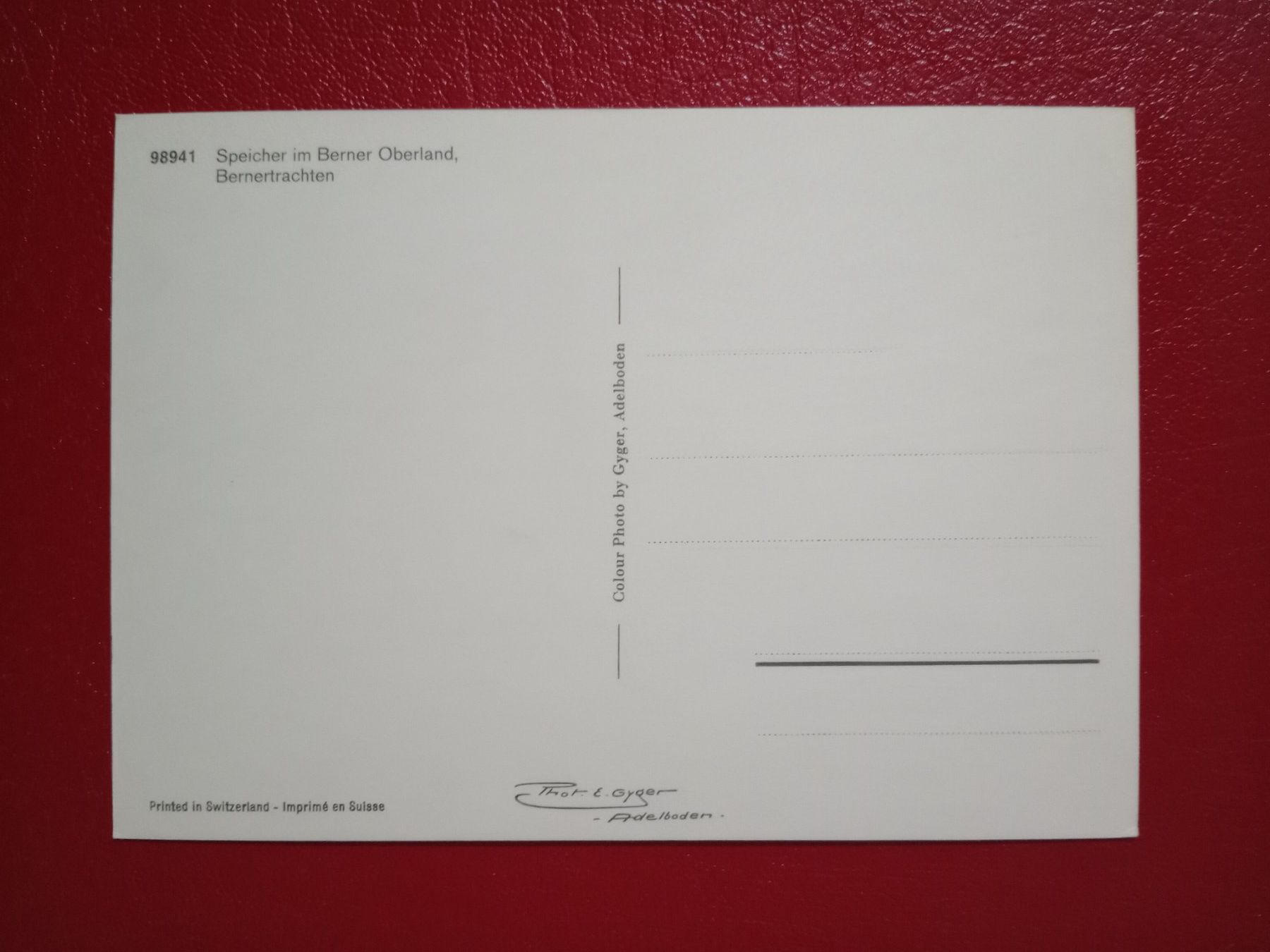 Cartoline postali: Speicher im berner Oberland Trachten Bern – Usato da Küttigen venduto da Melisch1000 1