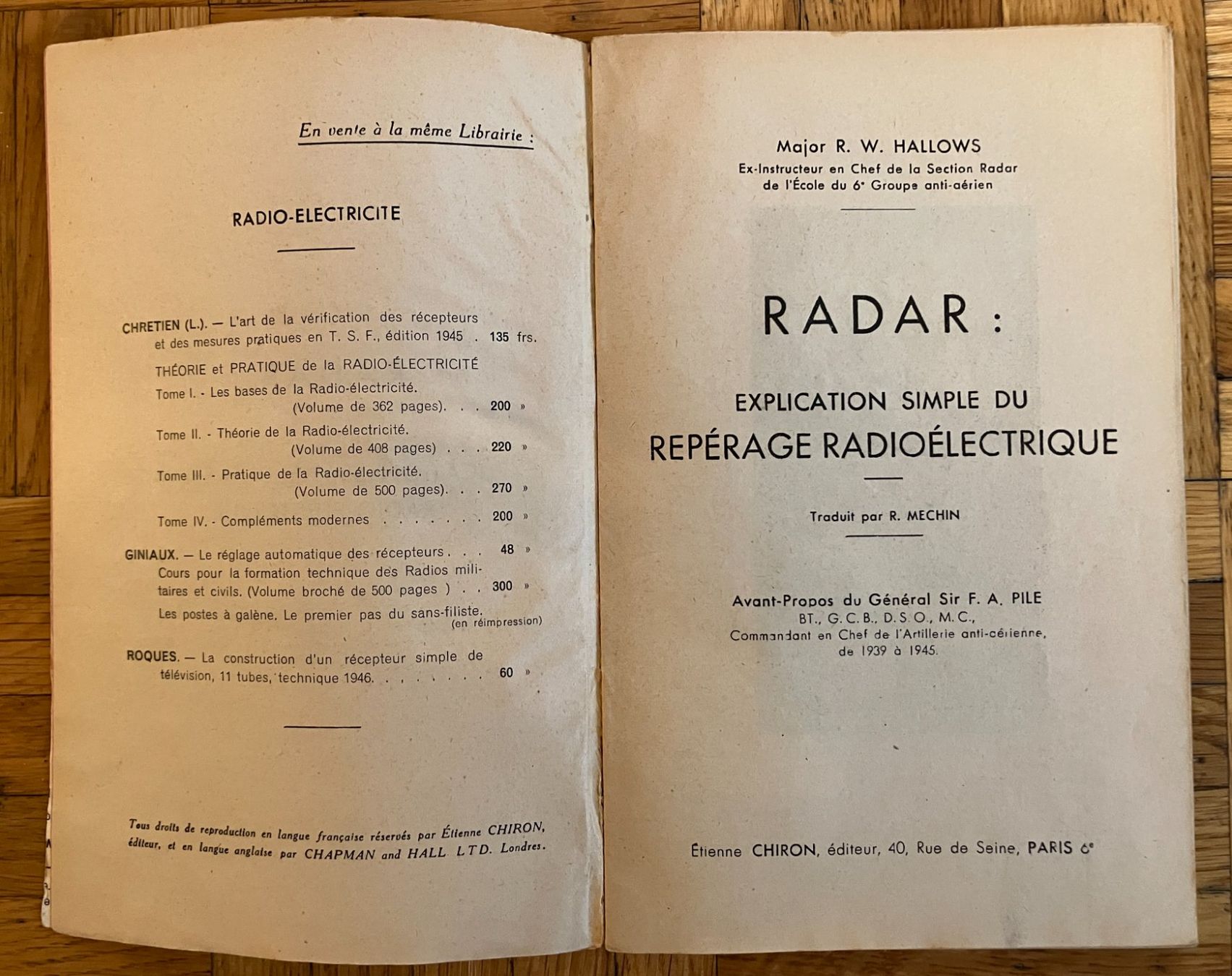 Libri: Radar : Explication simple du repérage radioélectrique – Usato da Chêne-Bougeries venduto da Vintage-Era 1