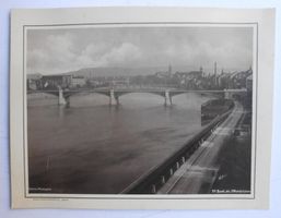Basel. Die drei Rheinbrücken. Photographie von ca 1920.