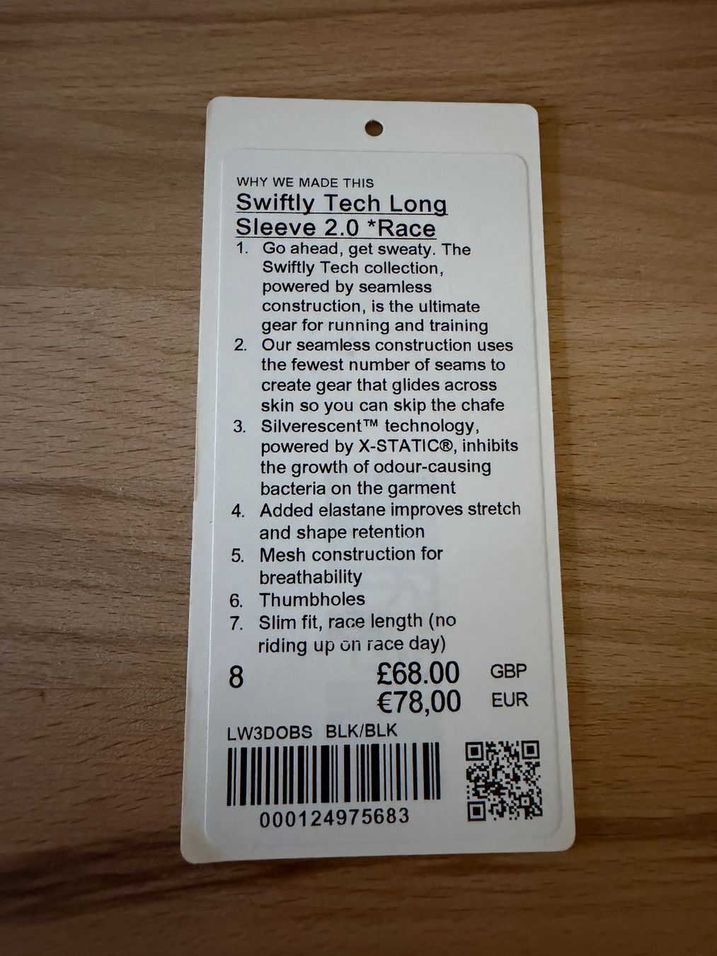 T-shirt: lululemon Swiftly Tech Long Sleeve 2.0 – Nuovo (secondo la descrizione) da Zürich venduto da and_fpn2 2