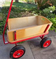 Bollerwagen Holz mit Metallrahmen rot guter Zustand