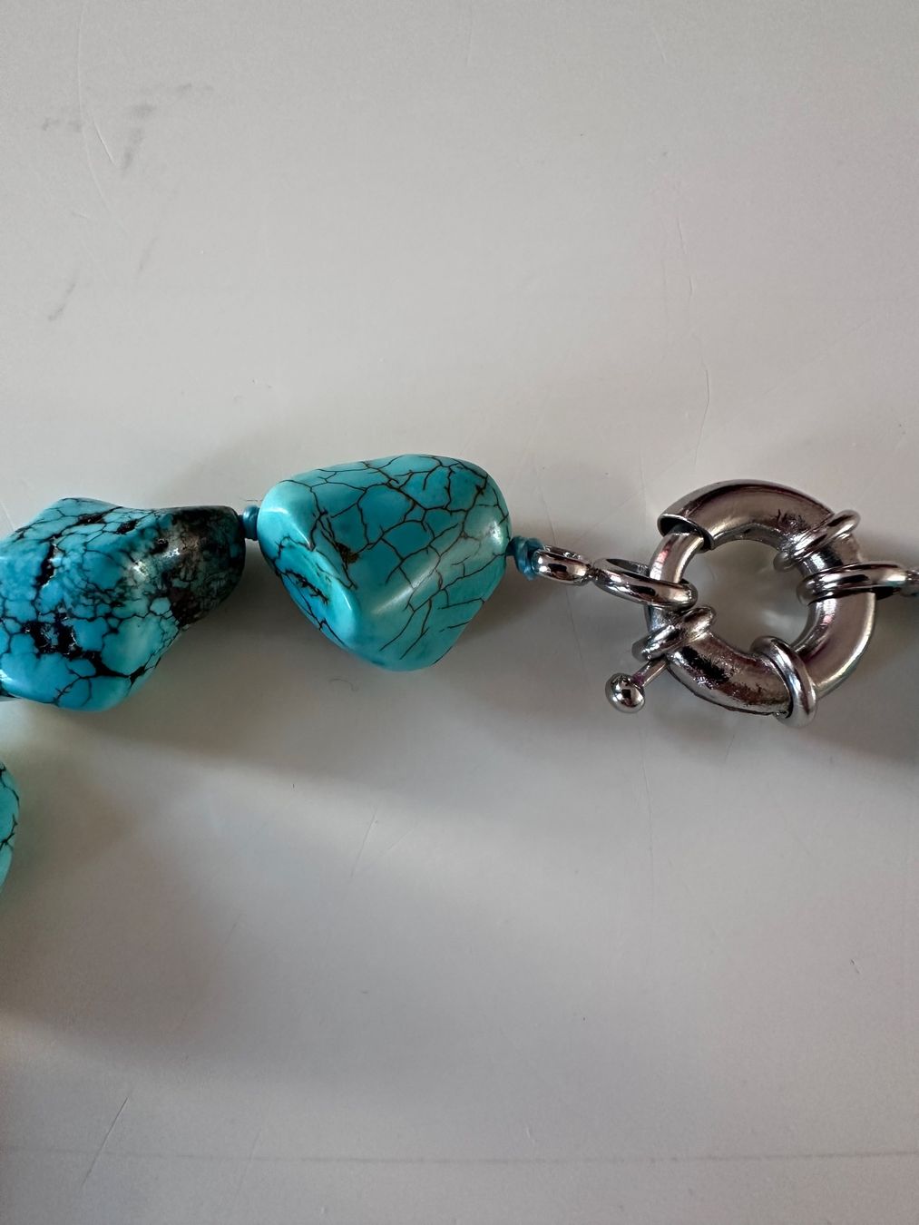 Ketten: Collier vintage gros galets turquoise 54 cm – Gebraucht aus Lausanne von jul_v9ht 3