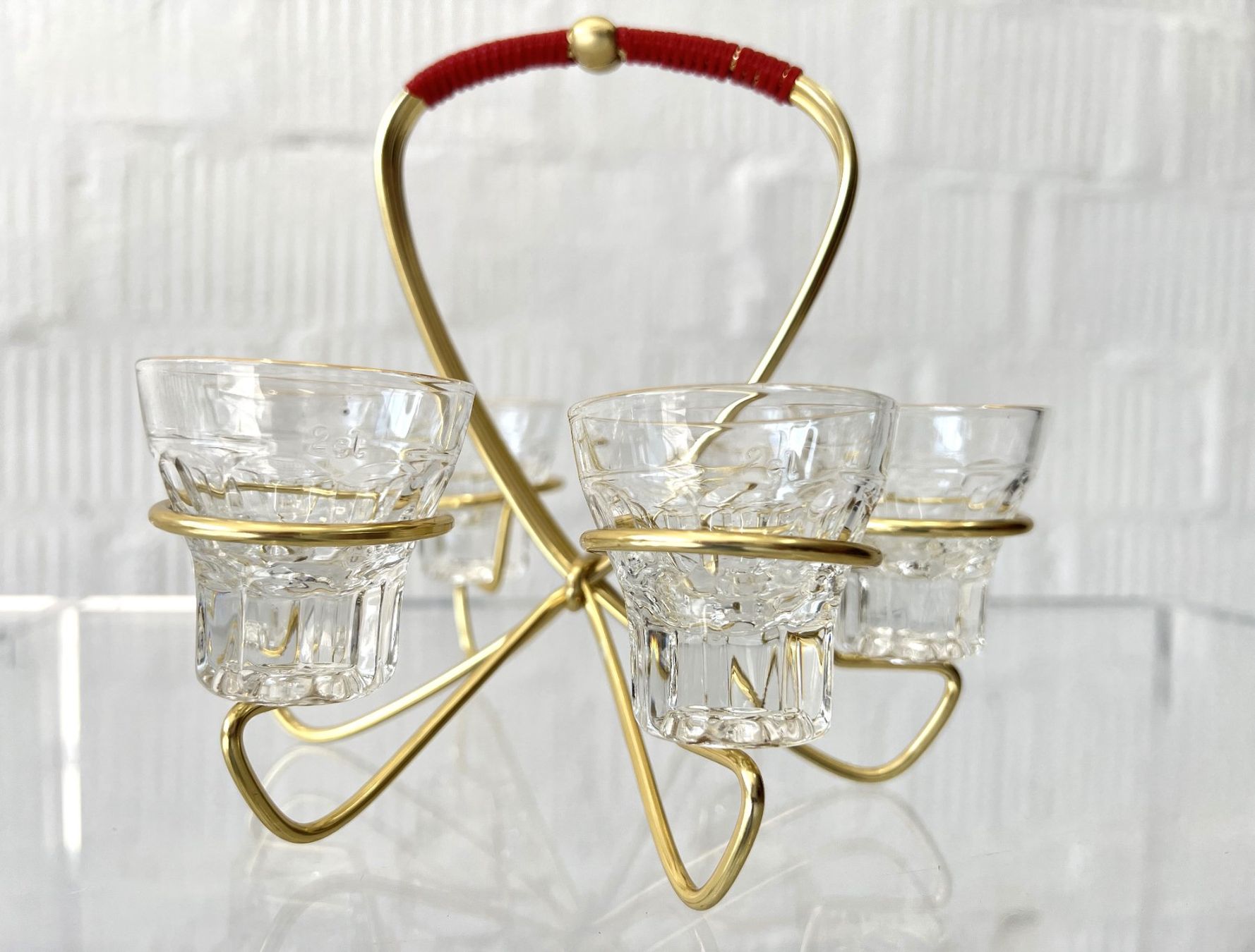 Bicchieri: Vintage Gläser-Set mit Halter – Usato da Walzenhausen venduto da stilvollwohnen