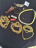 Vintage Lot goldige Schmuck Konvolut 10 Teile